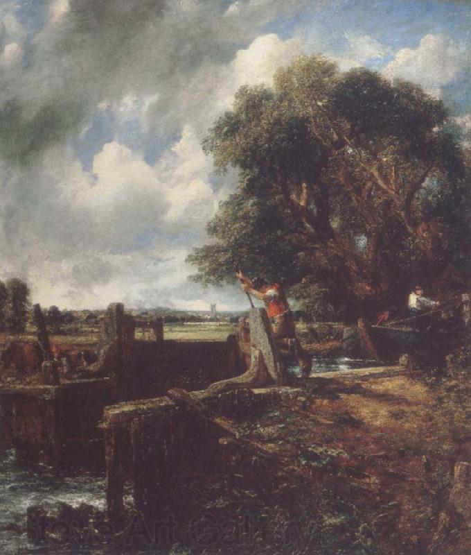 John Constable Flatford Lock 19April 1823 Norge oil painting art